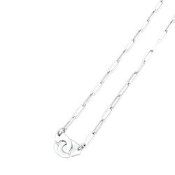 Necklace Dinh Van, "Handcuffs", white gold, diamonds