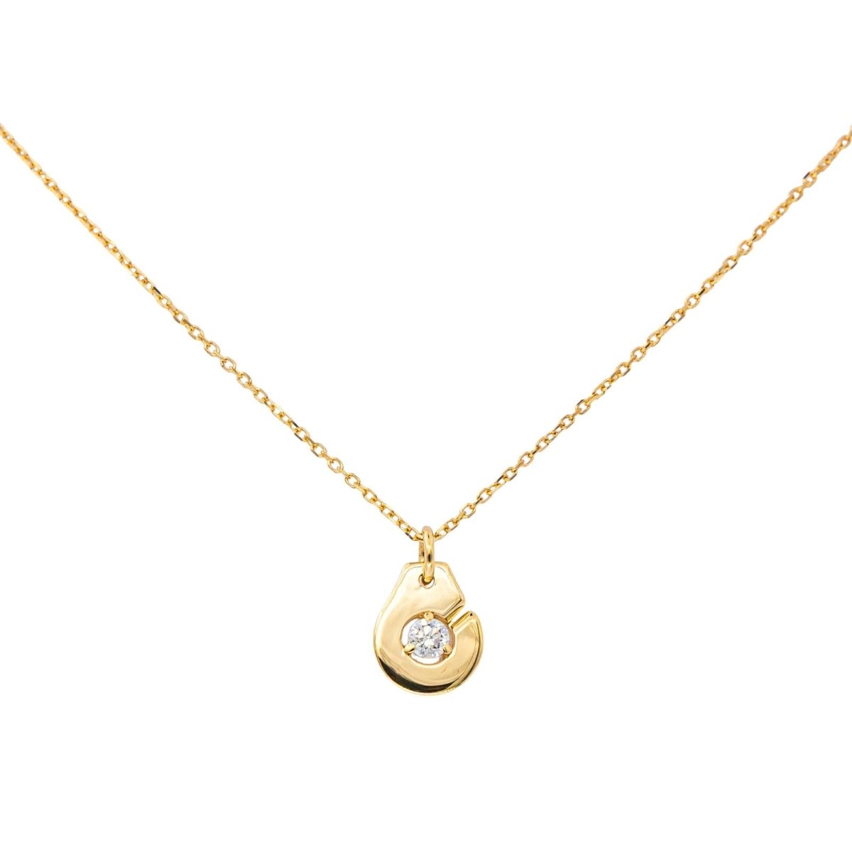 Collier Chaîne DINH VAN "Menottes R8" en or jaune et diamant - Castafiore