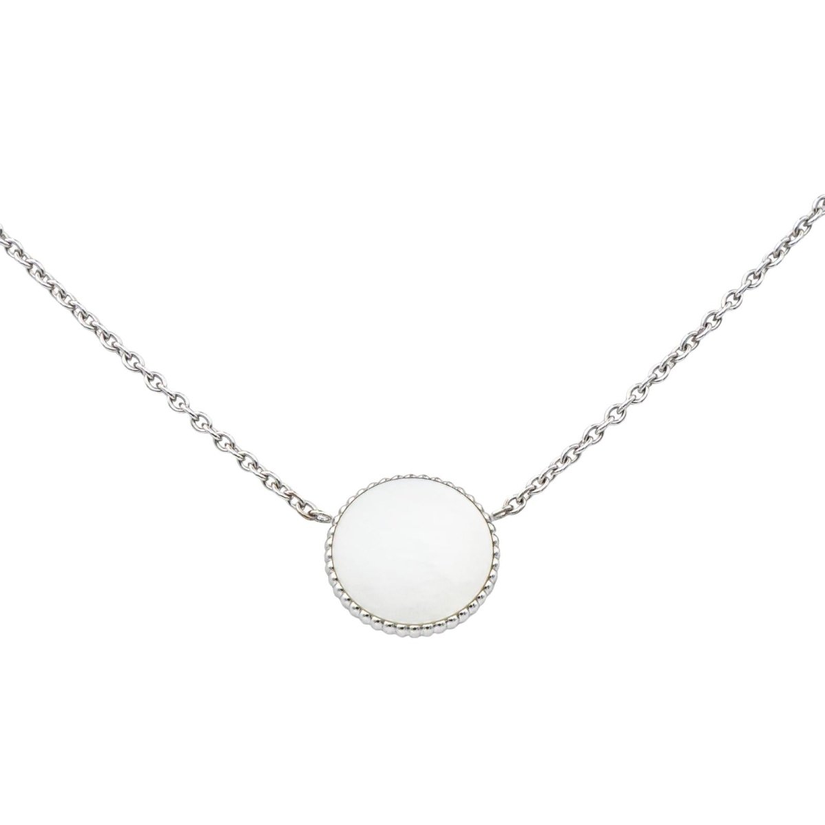 Collier Chaîne DIOR "Rose des vents" en or blanc et diamant - Castafiore