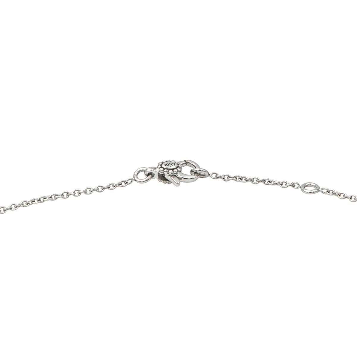 Collier Chaîne DIOR "Rose des vents" en or blanc et diamant - Castafiore