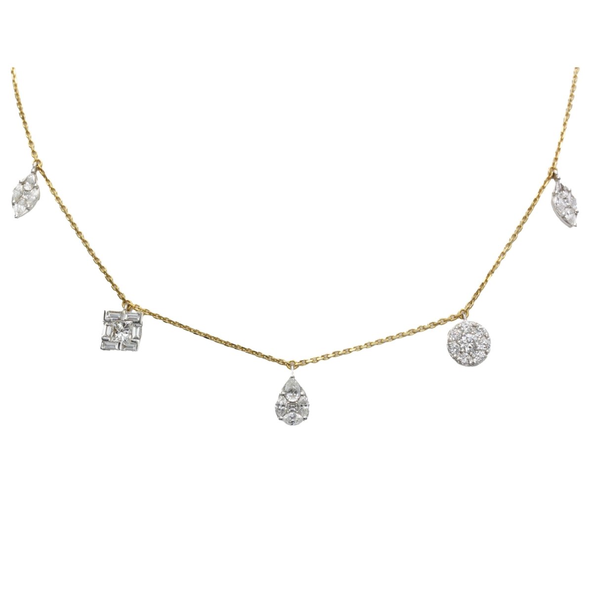 Collier Chaîne DJULA "Pampilles" en or jaune et diamants - Castafiore