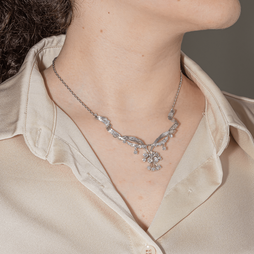 Collier Chaîne en or blanc et diamants - Castafiore