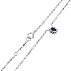 Collier Chaîne en or blanc et saphir - Castafiore