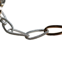 Collier Chaîne d’Ancre - Or blanc, Or rose et Diamants