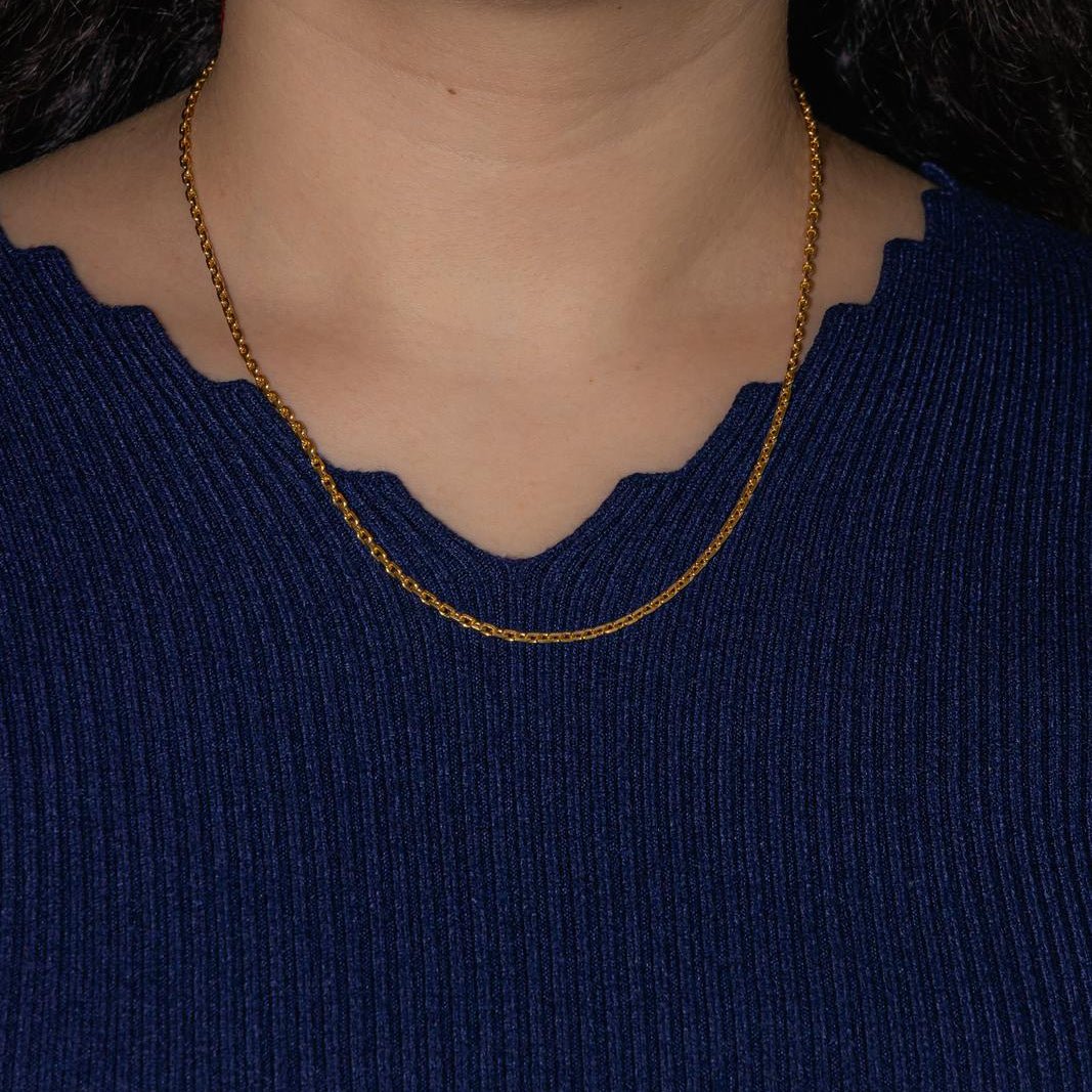 Necklace  Maille forçat Yellow gold