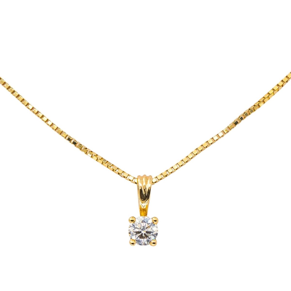 Collier Chaîne en or jaune et diamant - Castafiore