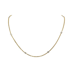 Collier Chaîne en or jaune et diamants - Castafiore