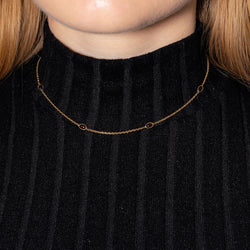 Collier Chaîne en or jaune et grenats - Castafiore