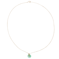 Collier Chaîne en or jaune et jade - Castafiore