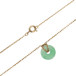 Collier Chaîne en or jaune et jade - Castafiore