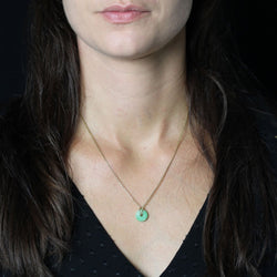 Collier Chaîne en or jaune et jade - Castafiore