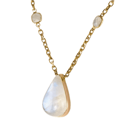 Collier Chaîne en or jaune et labradorites - Castafiore