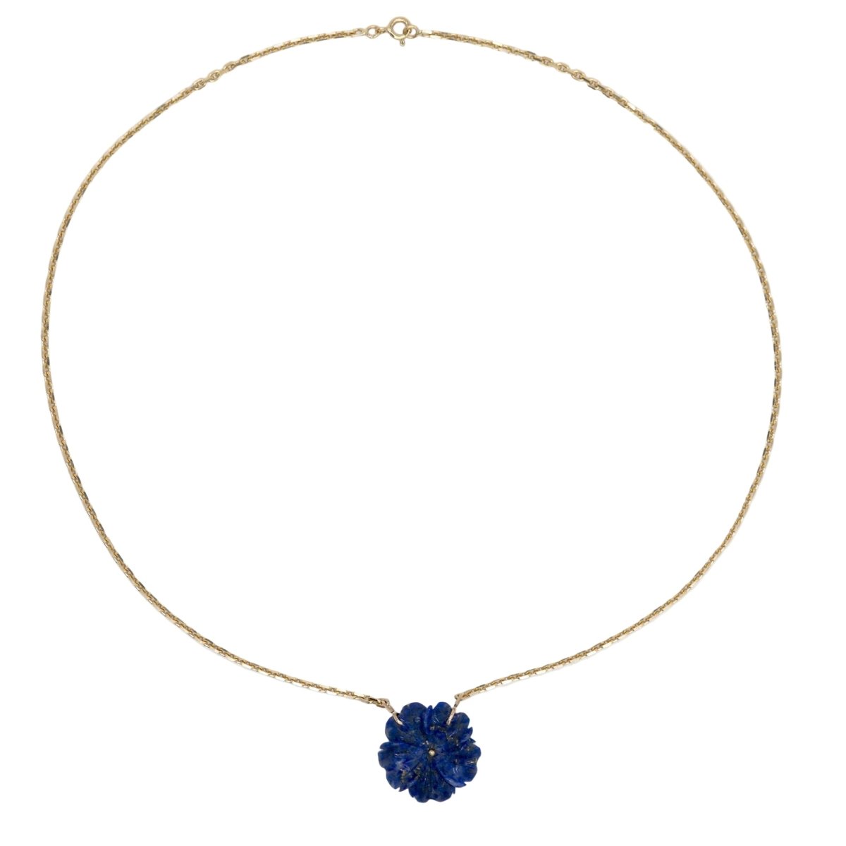 Collier Chaîne en or jaune et lapis - lazuli - Castafiore