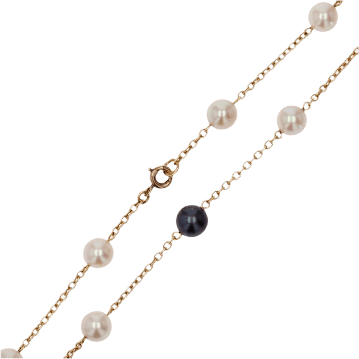 Collier Chaîne en or jaune et perles - Castafiore