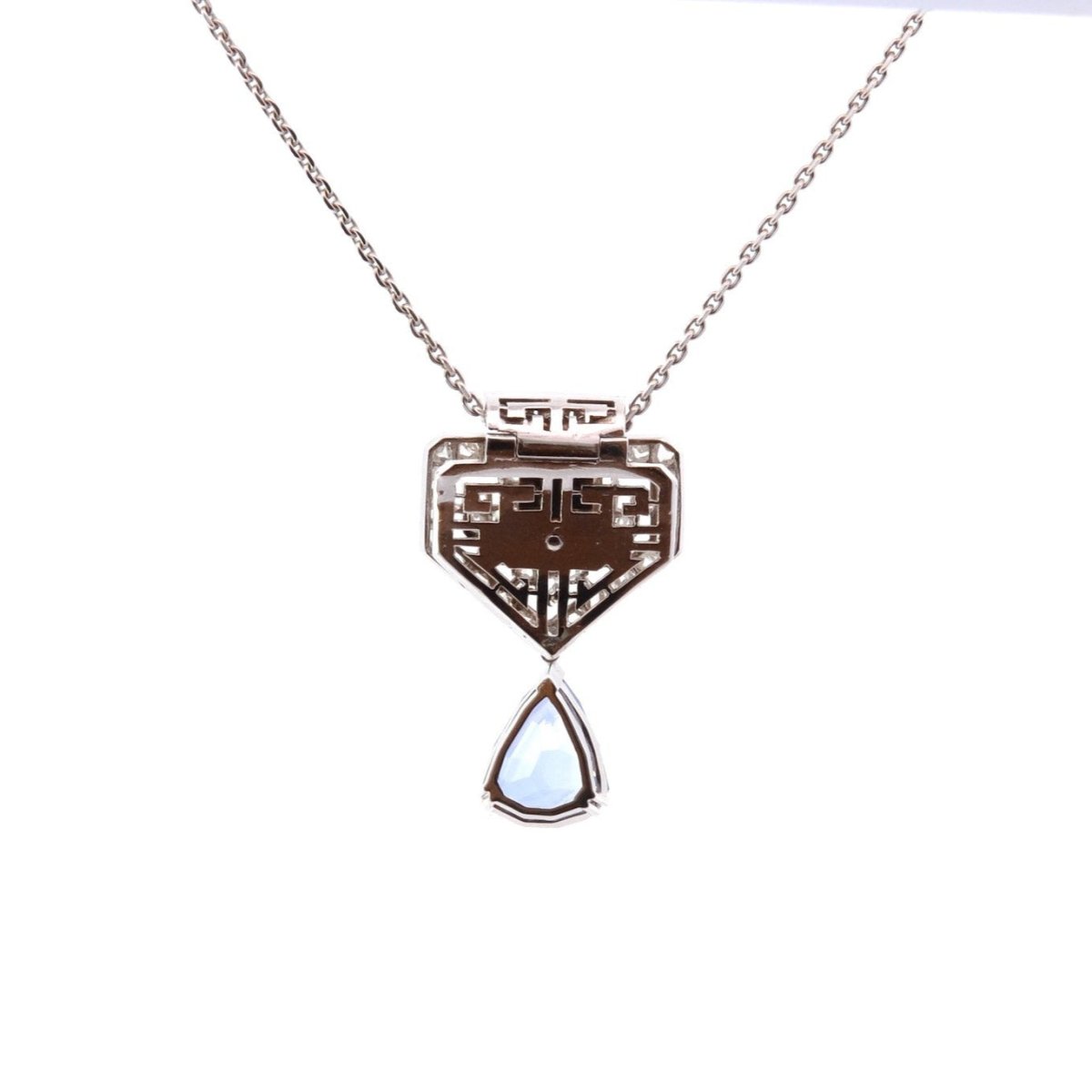 Collier chaîne en or, platine, saphir et diamants - Castafiore