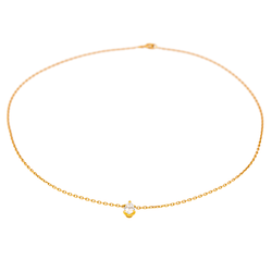 Collier Chaîne en or rose et diamant - Castafiore