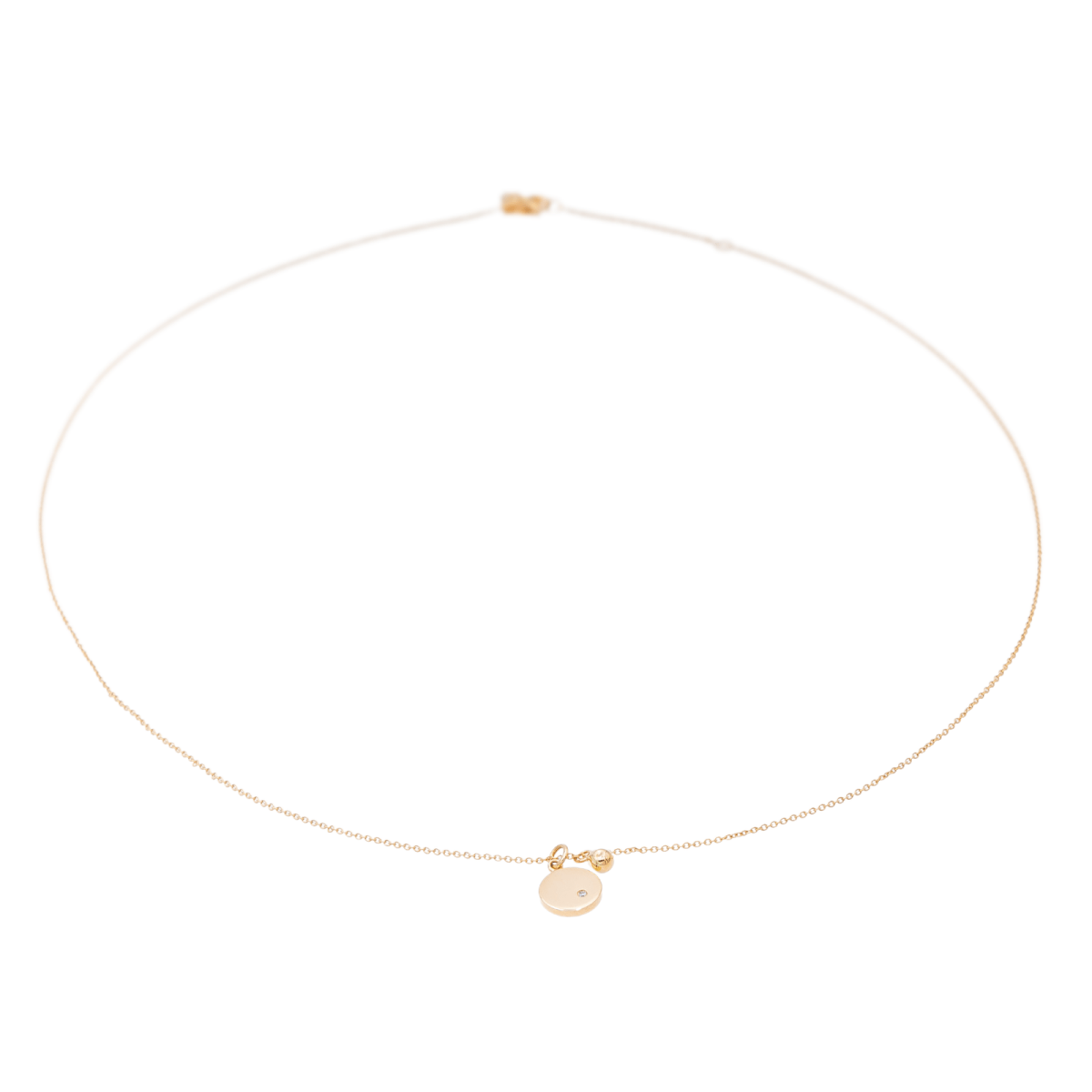 Collier Chaîne GINETTE NY "Mini Ever" en or rose et diamant - Castafiore