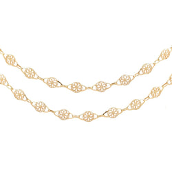 Collier Chaîne maille filigrane en or jaune - Castafiore