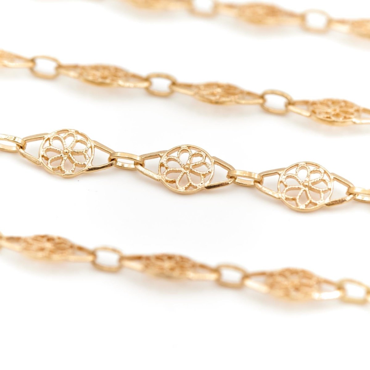 Collier Chaîne maille filigrane en or jaune - Castafiore