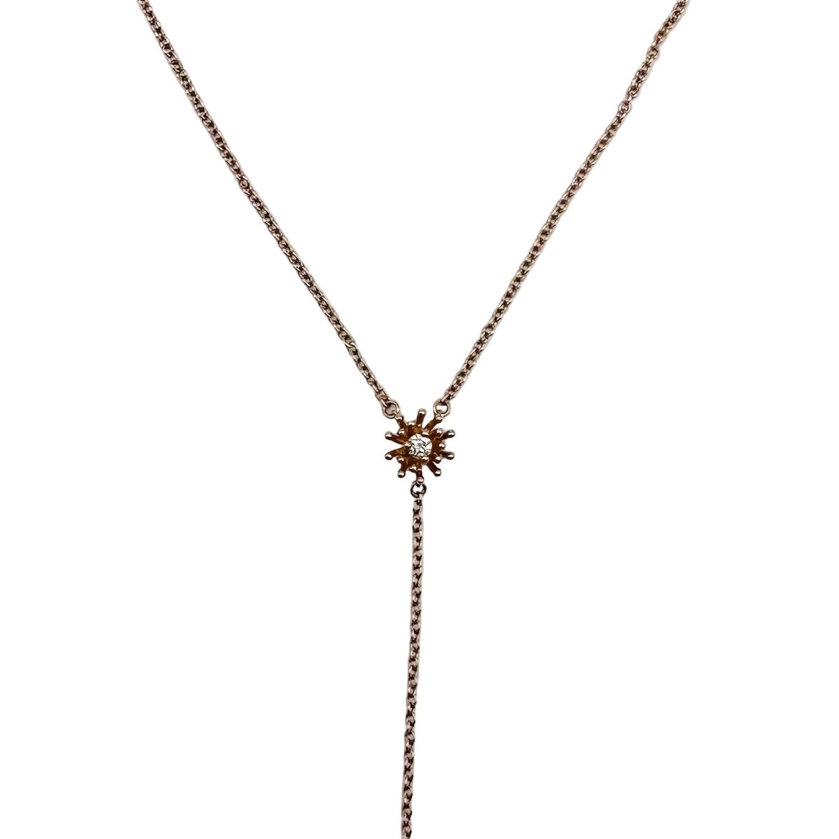 Collier Chaine MELLERIO "Le Petit Cactus Vanille" en or rose et diamants - Castafiore