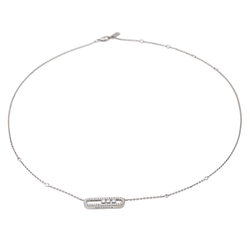 Collier Châine MESSIKA "Baby Move" en or blanc et diamants - Castafiore
