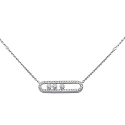 Collier Châine MESSIKA "Baby Move" en or blanc et diamants - Castafiore