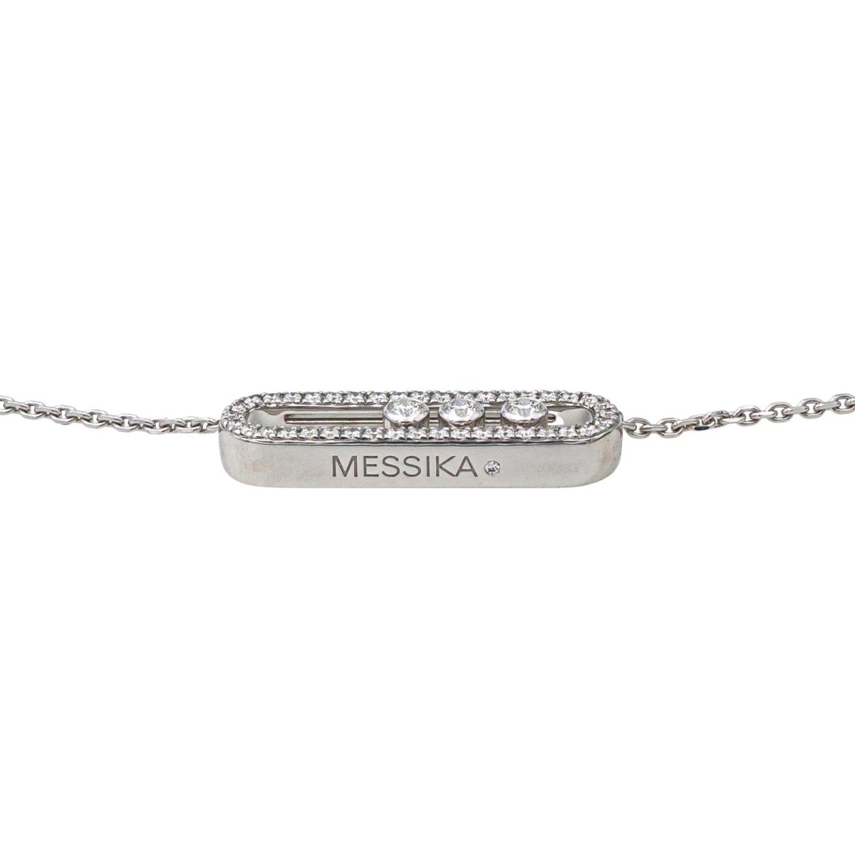 Collier Châine MESSIKA "Baby Move" en or blanc et diamants - Castafiore