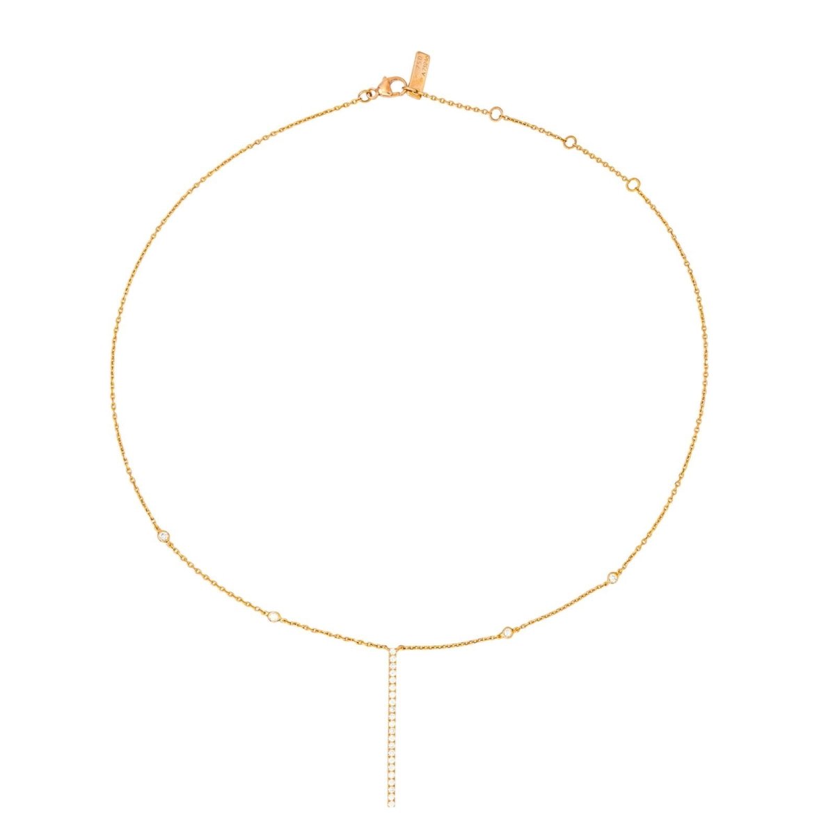 Collier Chaîne MESSIKA "Gatsby" en or rose et diamants - Castafiore