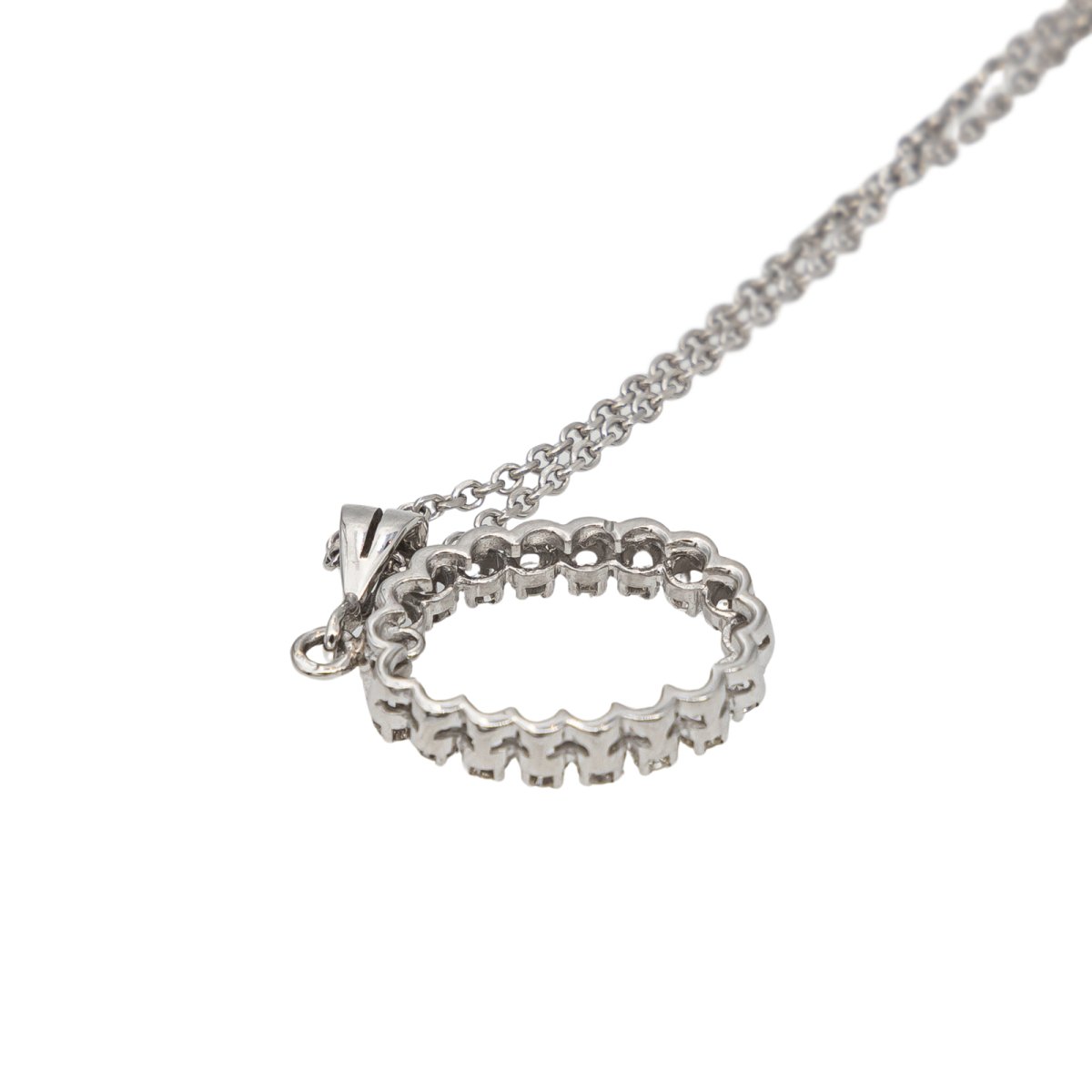 Collier Chaîne Pendentif en or blanc et diamants - Castafiore