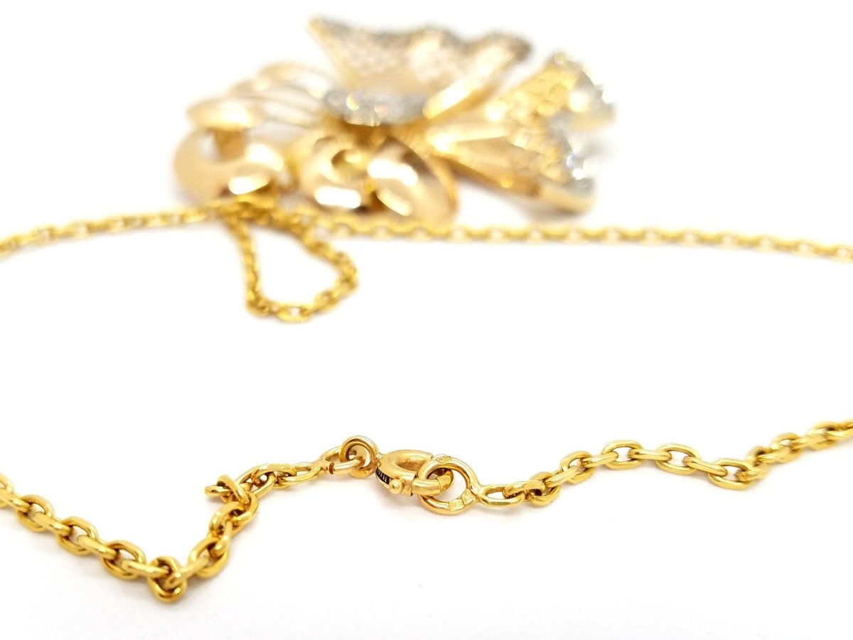 Collier Chaîne + pendentif Or jaune Diamant - Castafiore