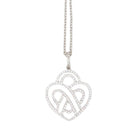 Collier Chaîne POIRAY coeur entrelacé en or blanc et diamants - Castafiore