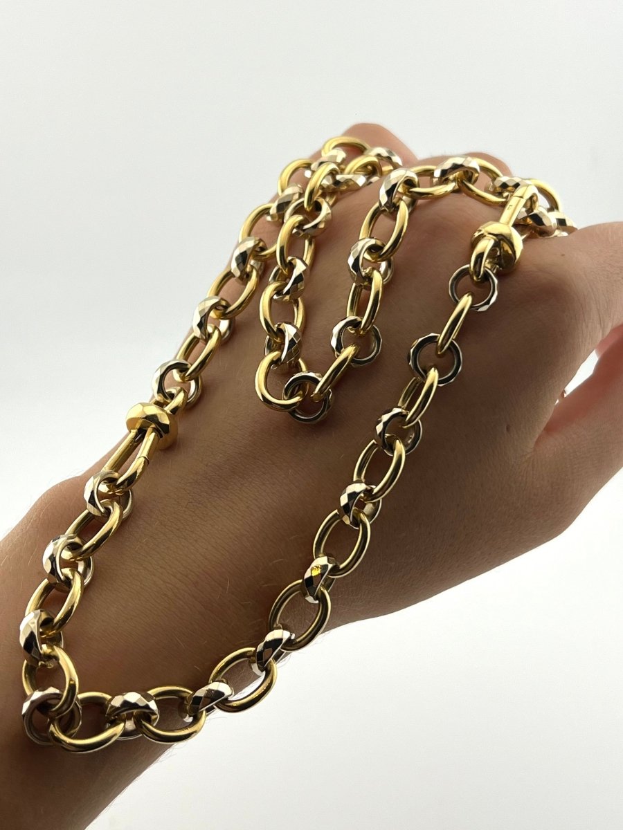 Collier Chaîne POMELLATO en or blanc et or jaune - Castafiore