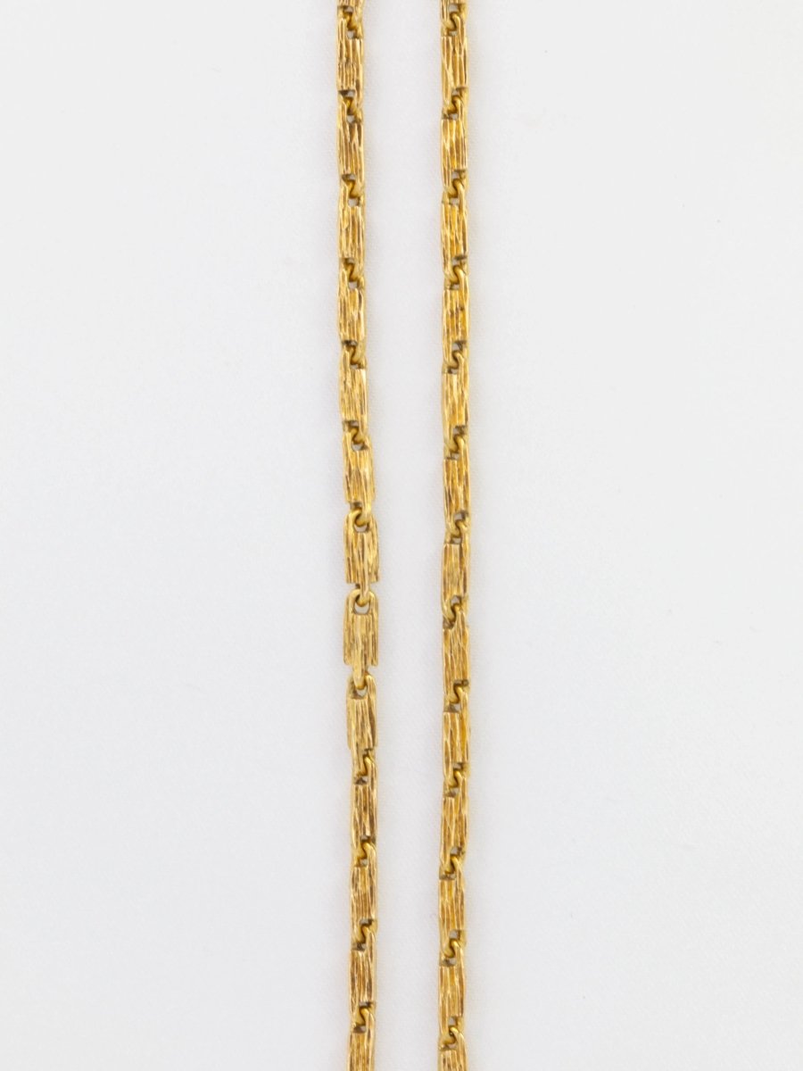 Collier chaine vintage or brossé - Castafiore