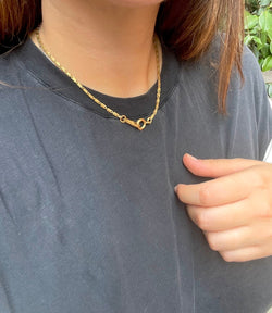 Collier chaine vintage or brossé - Castafiore