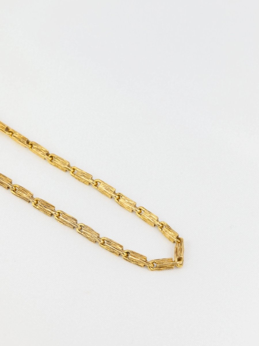 Collier chaine vintage or brossé - Castafiore