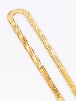 Collier chaine vintage or jaune maille plate - Castafiore