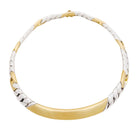 Collier Chaumet, "Gourmette", or jaune, argent. - Castafiore