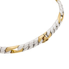 Collier Chaumet, "Gourmette", or jaune, argent. - Castafiore