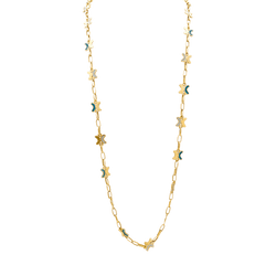 Collier CHAUMET Plique - à - jour en or jaune et émail - Castafiore