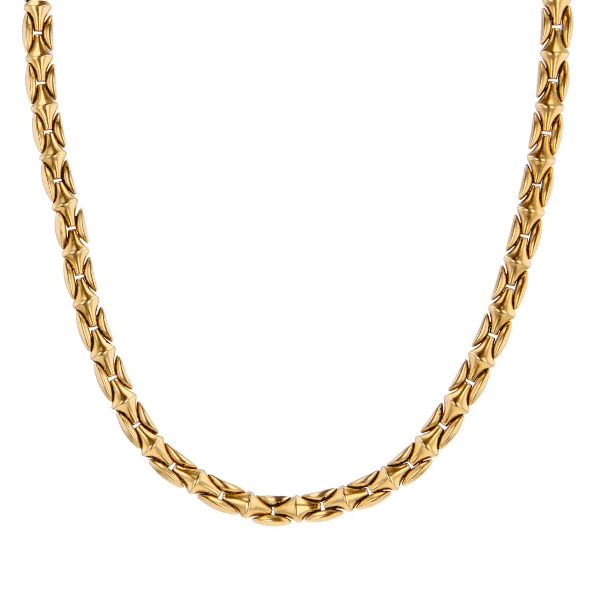 Collier CHIMENTO Maille biface en or jaune, or blanc et diamant