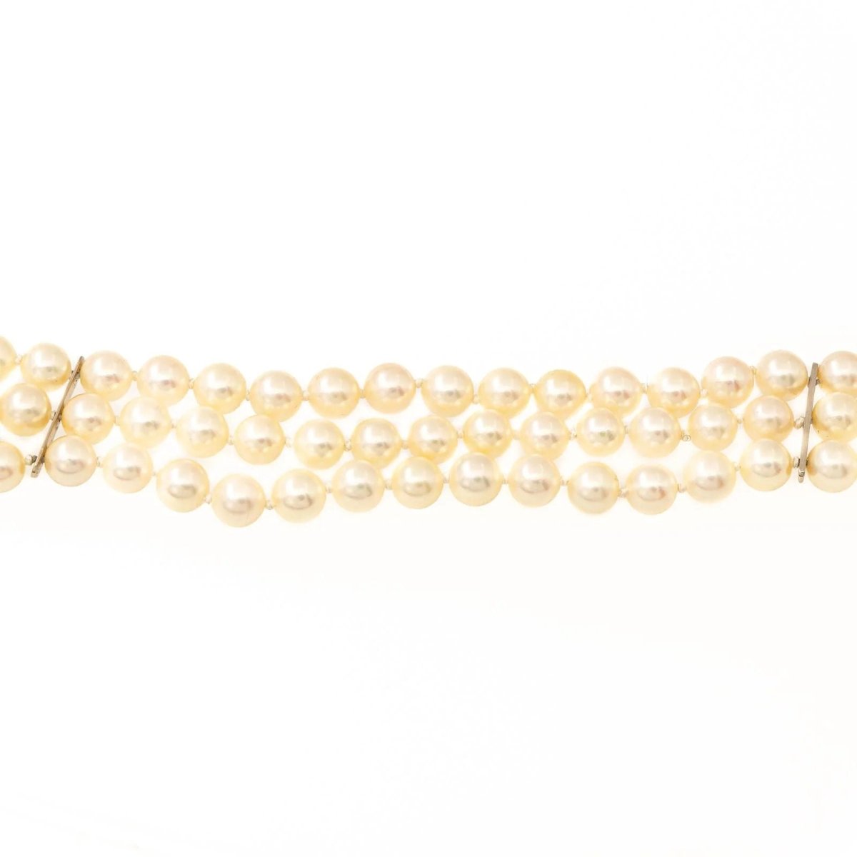 Collier Choker Or blanc Diamant - Castafiore