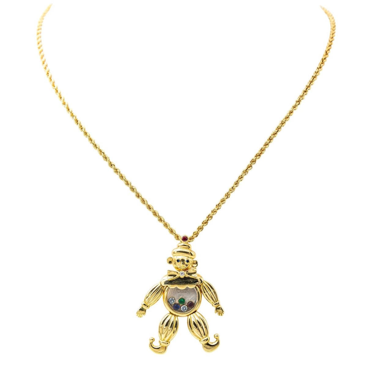 Collier CHOPARD "Happy Clown" en or jaune et diamant - Castafiore