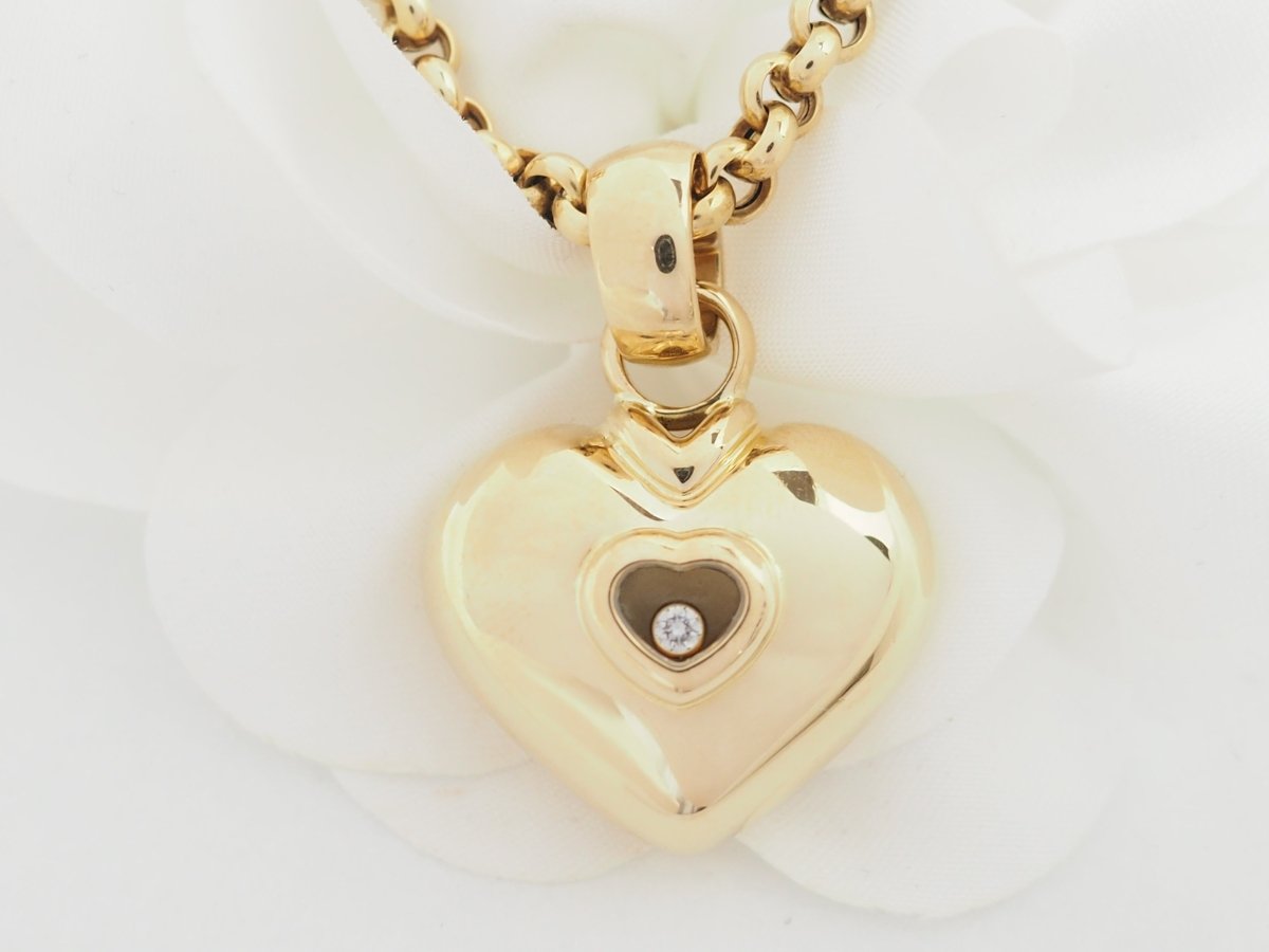 Collier Chopard Happy Diamonds en or jaune et diamant - Castafiore