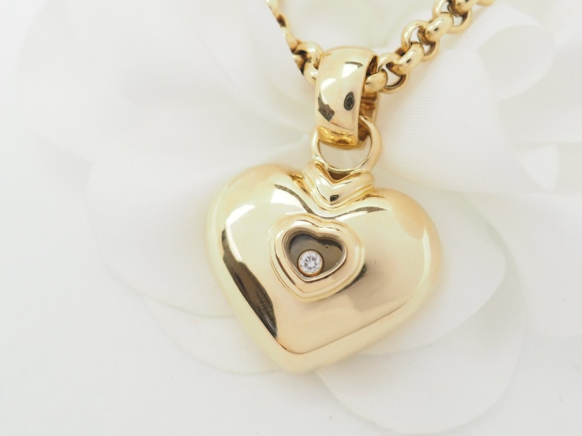 Collier Chopard Happy Diamonds en or jaune et diamant - Castafiore