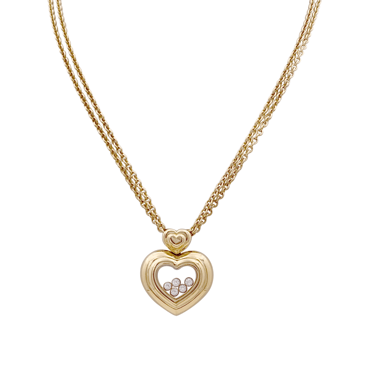 Collier CHOPARD "Happy Diamonds" en or jaune et diamants - Castafiore