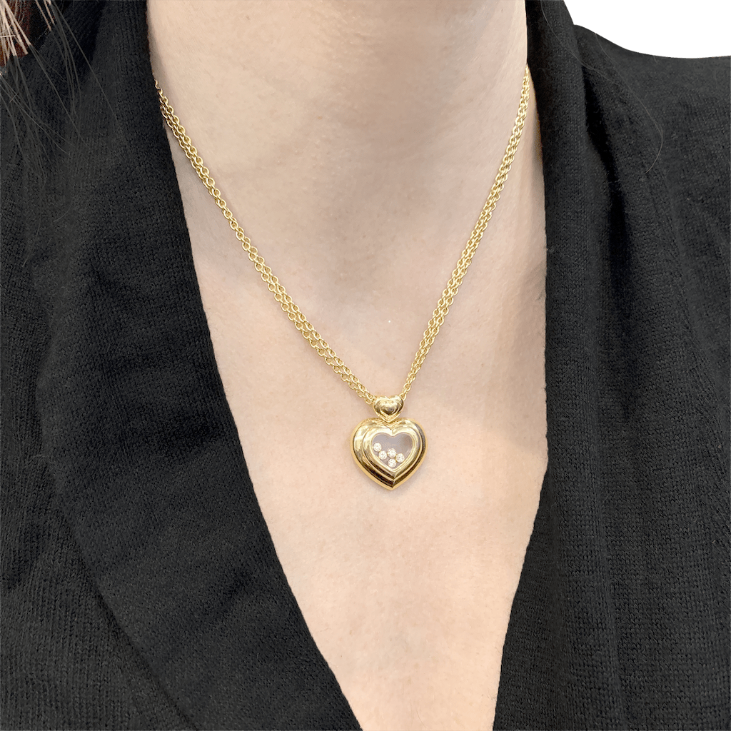 Collier CHOPARD "Happy Diamonds" en or jaune et diamants - Castafiore