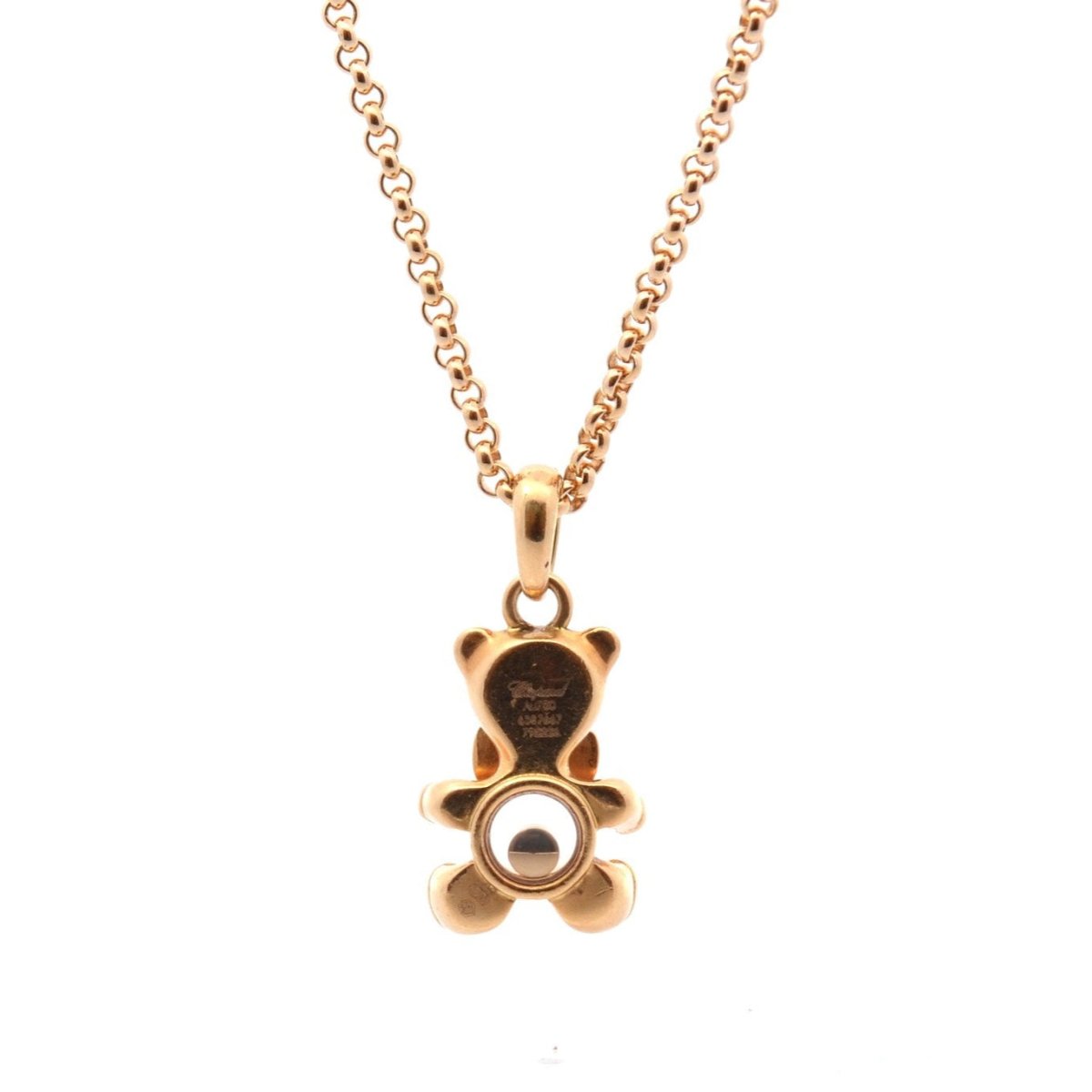 Collier CHOPARD "Happy Diamonds" en or jaune, rubis, saphirs et diamant - Castafiore