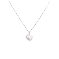 Collier Chopard Happy Diamonds Icons en or blanc avec diamants - Castafiore