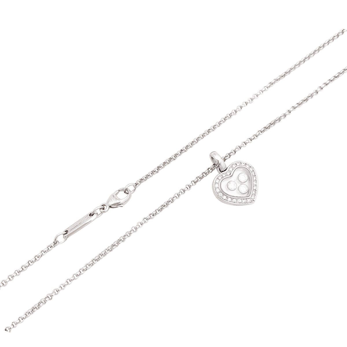 Collier Chopard Happy Diamonds Icons en or blanc avec diamants - Castafiore