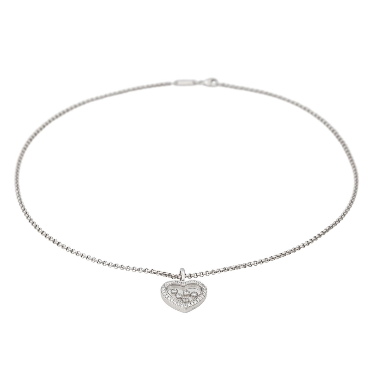 Collier Chopard Happy Diamonds Or blanc Diamant - Castafiore